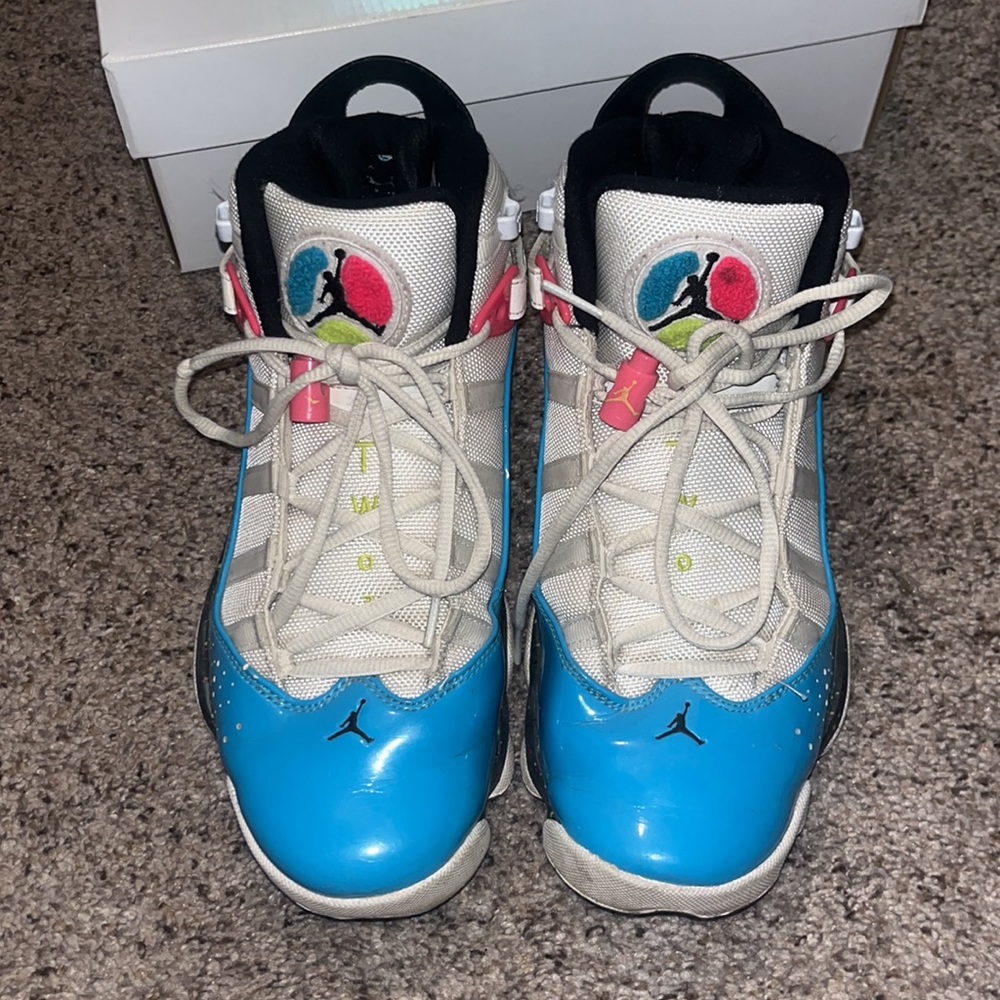 jordan 6 rings blue fury